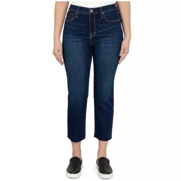 Seven7 Denim - Seven7 High Rise Tower Straight Crop Raw Hem Denim B